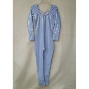 Pingping Catsuit Womens M Pastel Blue‎ Faux Latex Cosplay Costume Made In USA